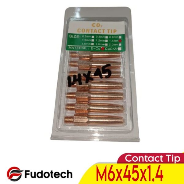 Fudotech Contact Tip 1.4 x 45mm Kontak Tip M6x45x1.4mm Full Tembaga
